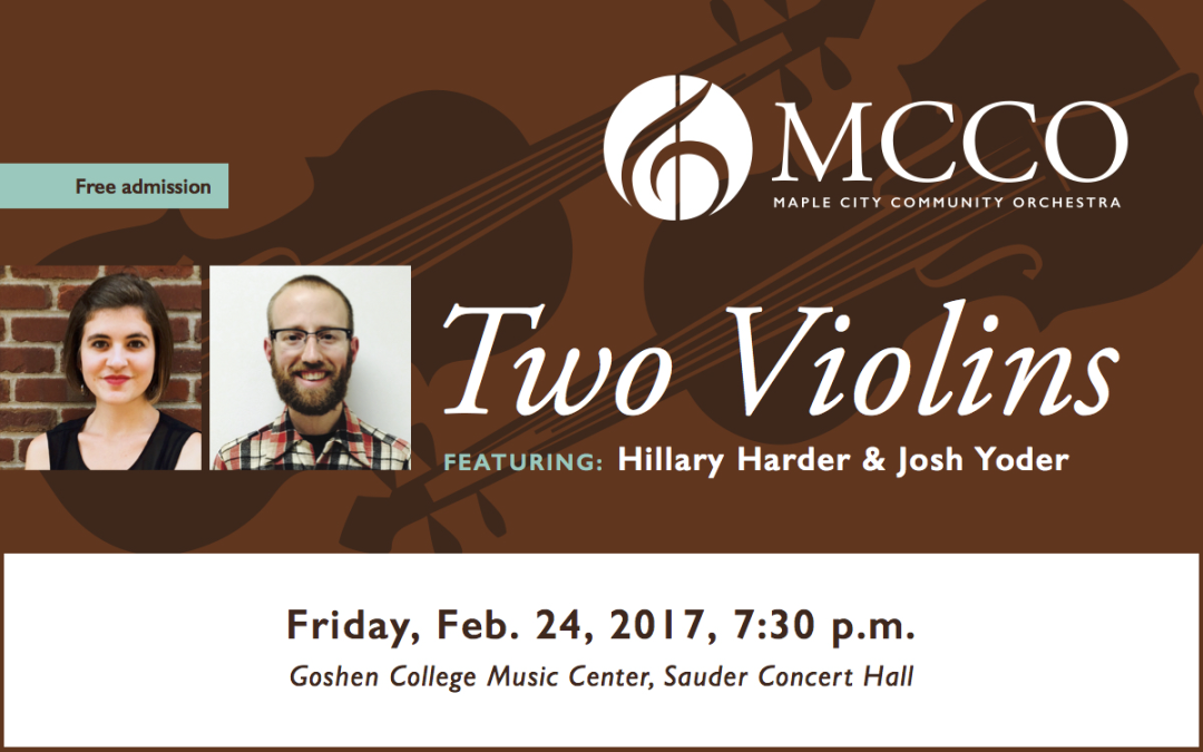 “Two Violins” to be featured in Friday evening concert